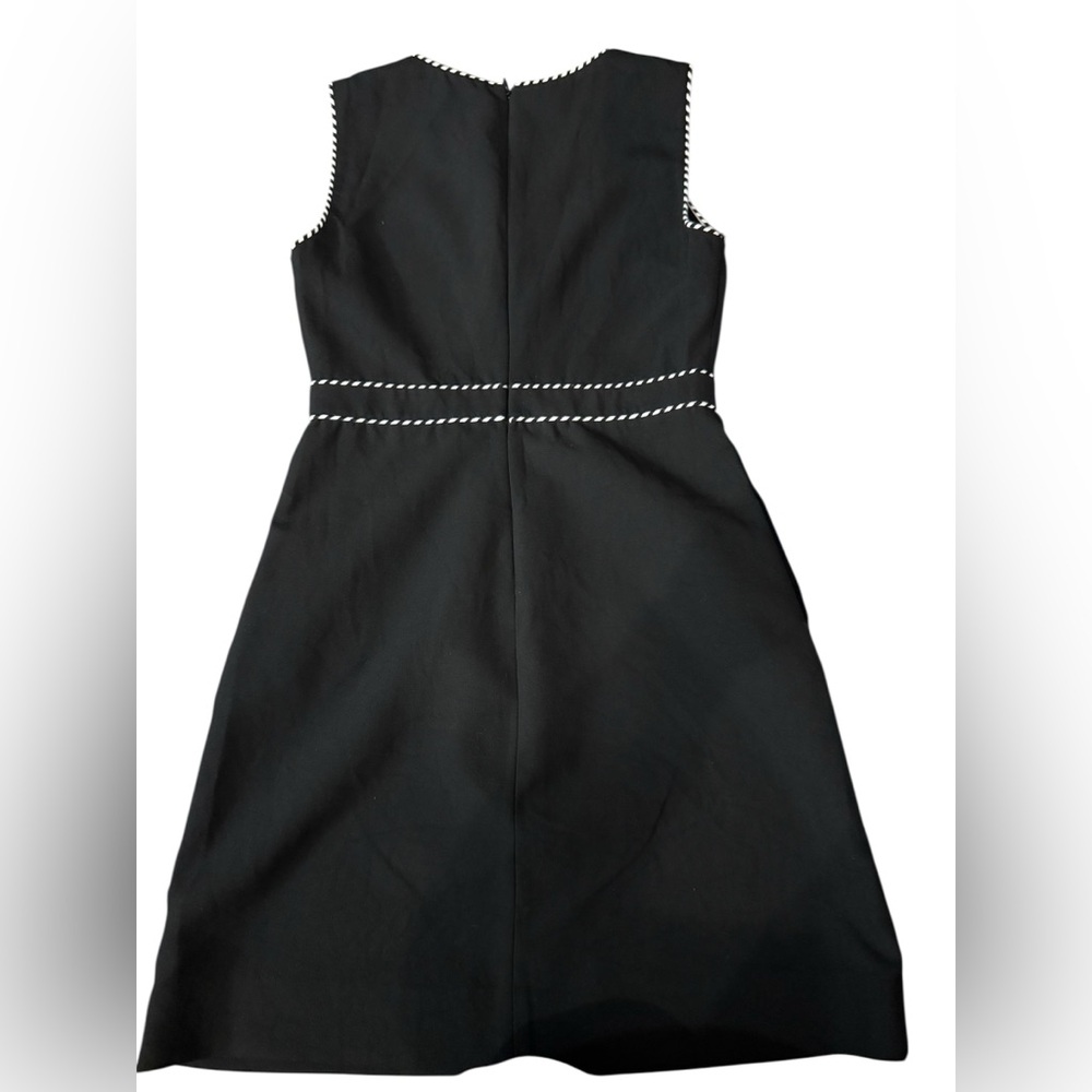 Diane Von Furstenberg Black Dress with White Trim - Picture 5 of 8